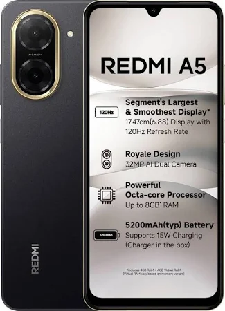 MI REDMI A5 4GB RAM 128GB ROM MIDNIGHT BLACK - Image 2