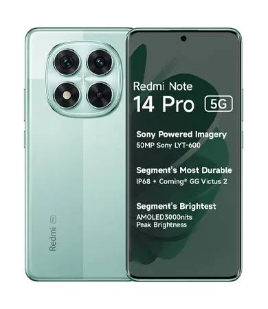 MI REDMI NOTE 14 PRO 5G 12GB RAM 512GB ROM CORAL GREEN - Image 2