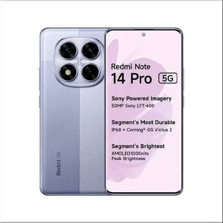 MI REDMI NOTE 14 PRO 5G 12GB RAM 512GB ROM LAVENDER PURPLE - Image 2