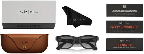 RAYBAN META WAYFARER SUNGLASSES F MATTE BLACK L POLAR GRADIENT GRAPHITE RW4006 - Image 4