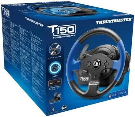THRUSTMASTER T150 FORCE FEEDBACK STEERING WHEEL FORT PS3 & PS4-TM-WHL-T150RS - Image 5