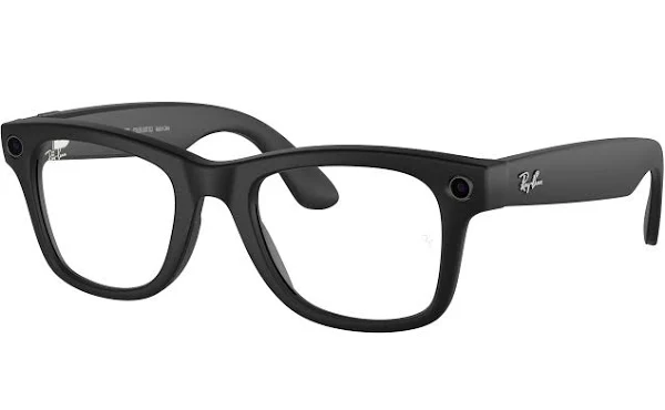 RAYBAN META WAYFARER SUNGLASSES F SHINY BLACK L CLEAR RW4008 - Image 2