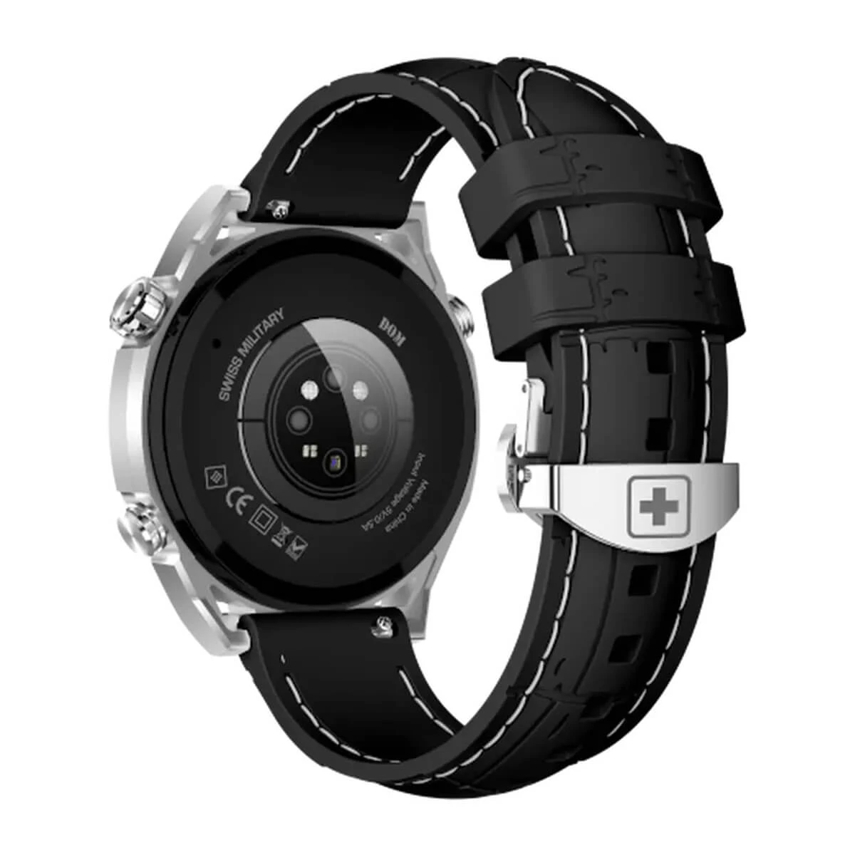 SWISS MILITARY DOM 3 WATCH WITH SILICONE STRAP BLACK SM-W-DOM3-SIF-BLKSIST-2PRESTP - Image 3