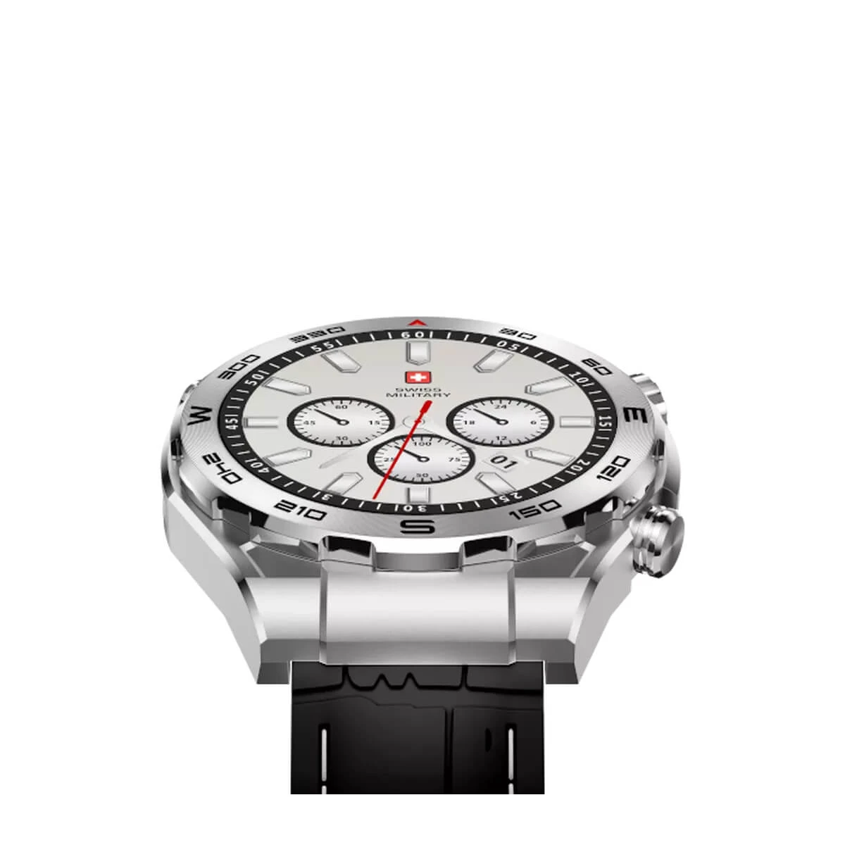 SWISS MILITARY DOM 3 WATCH WITH SILICONE STRAP BLACK SM-W-DOM3-SIF-BLKSIST-2PRESTP - Image 5