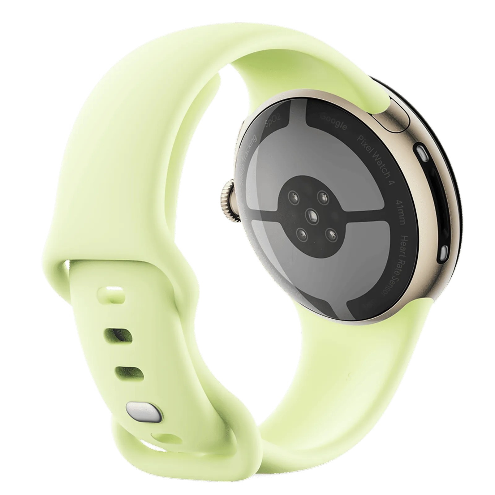 GOOGLE PIXEL WATCH 4 41MM WIFI SMART WATCH CHAMPAGNE GOLD/LEMONGRASS - Image 3