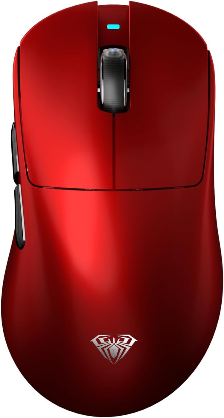 AULA ERGONOMIC TRI MODE WIRELESS GAMING MOUSE 30000 DPI WITH PAW3950 SENSOR SC900MAX RED - Image 2