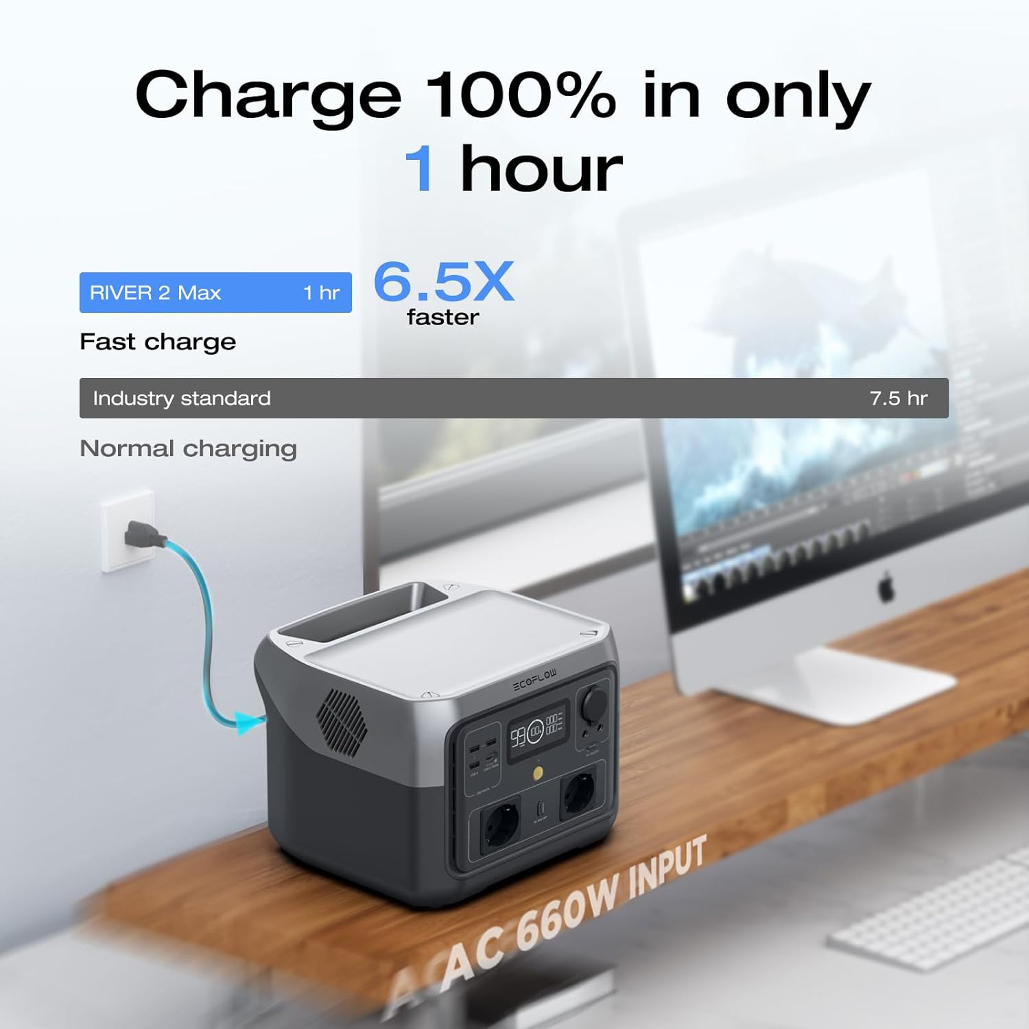 ECOFLOW RIVER 2 MAX PORTABLE POWER STATION 512WH EFR610 - Image 3