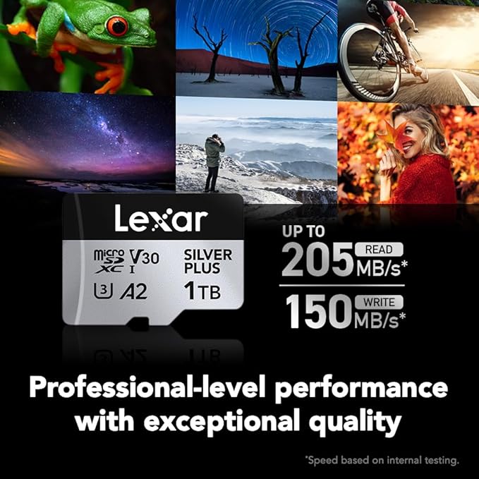 LEXAR PROFESSIONAL SILVER PLUS MICROSDXC UHS-I CARDS 205MB/S-1TB LMSSIPL001T-BNANG - Image 3