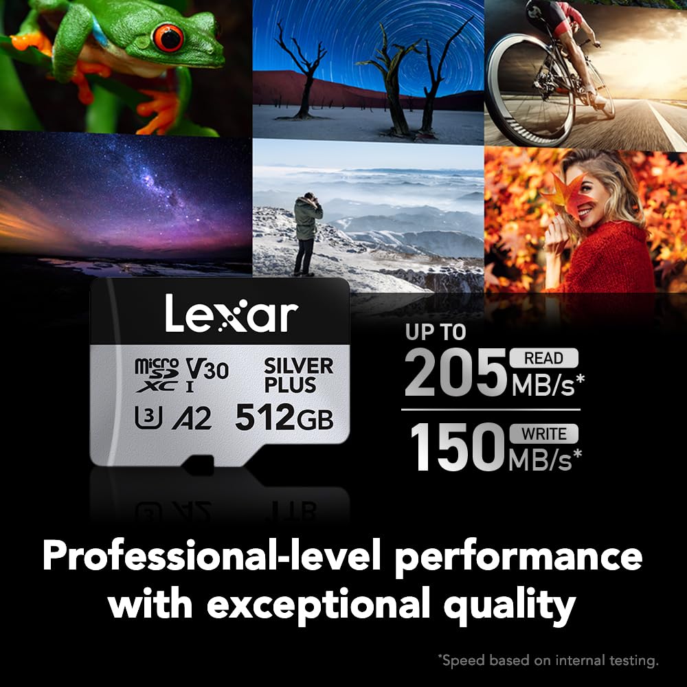 LEXAR PROFESSIONAL SILVER PLUS MICROSDXC UHS-I CARDS 205MB/S-512GB LMSSIPL512G-BNANG - Image 3