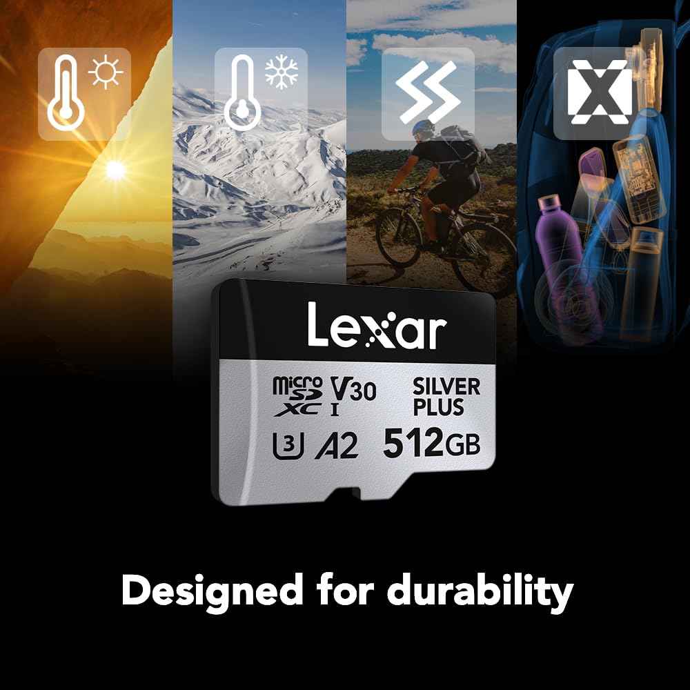 LEXAR PROFESSIONAL SILVER PLUS MICROSDXC UHS-I CARDS 205MB/S-512GB LMSSIPL512G-BNANG - Image 7