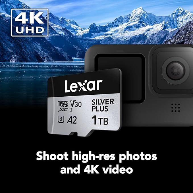 LEXAR PROFESSIONAL SILVER PLUS MICROSDXC UHS-I CARDS 205MB/S-1TB LMSSIPL001T-BNANG - Image 4