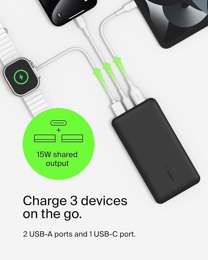 BELKIN BOOST CHARGER 10K POWER BUNDLE TRAVEL KIT BLACK BU041KQBK - Image 2