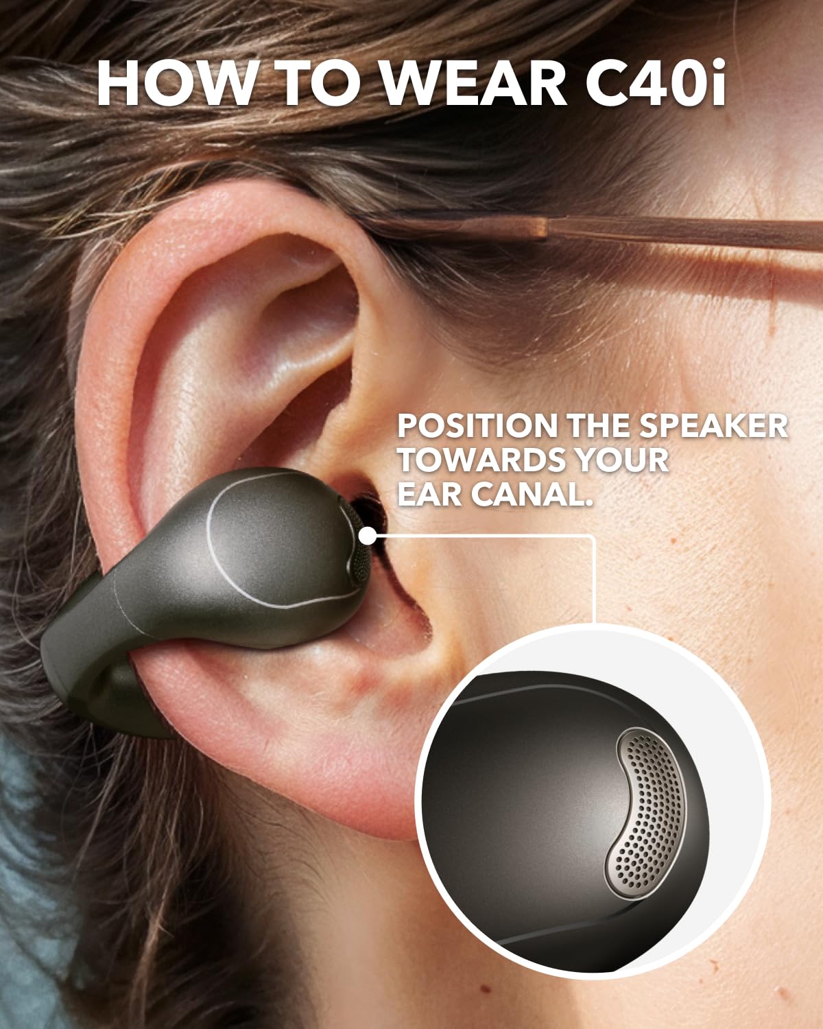 ANKER SOUNDCORE C40I OPEN EAR CLIP ON EARBUDS CLEAR A3331Z01 - Image 7