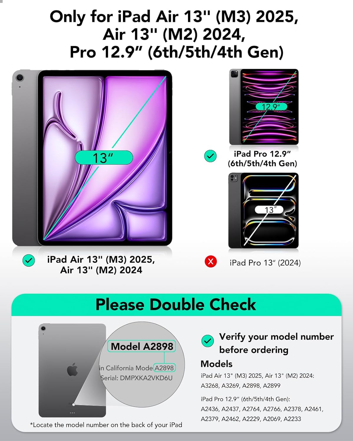 ESR REBOUND MAGNETIC CASE COMPATIBLE WITH IPAD AIR 13 INCH PRO 12.9 (6TH/5TH/4TH GEN) GRAY - Image 2