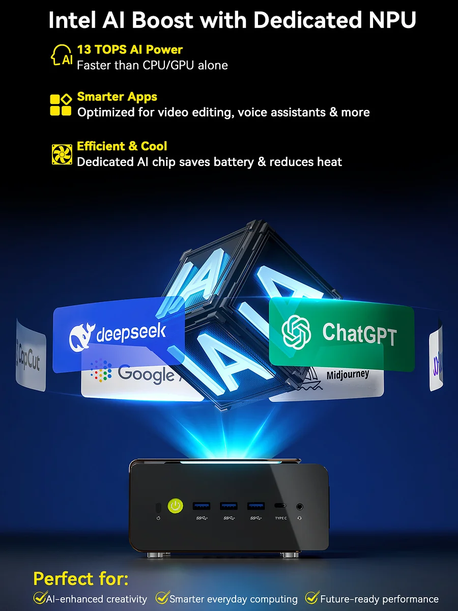GMKTEC MINI PC INTEL ULTRA 9 285H 64GB RAM 1TB SSD WIN 11 PRO NUCBOX-EVO-T1 - Image 2