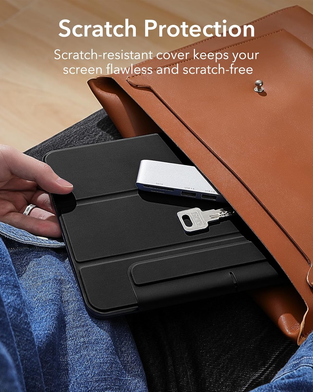 ESR ASCEND TRIFOLD CASE COMPATIBLE WITH IPAD AIR 13 2024 PRO 12.9 (6TH/5TH GEN) FROSTED BLACK - Image 9