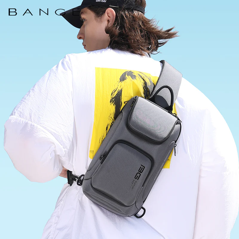 BANGE MESSENGER BAG GRAY BG-3097 - Image 6