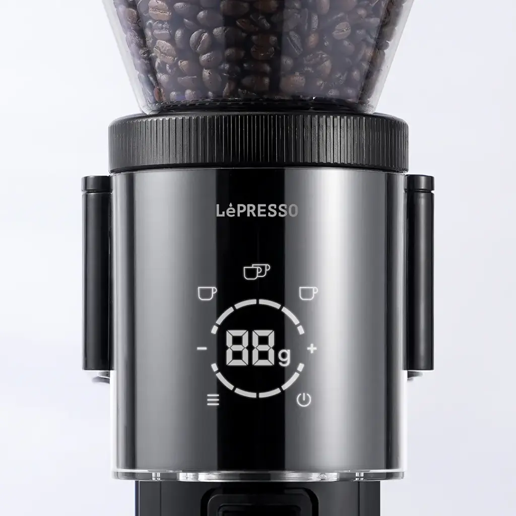 LEPRESSO GRINDEUR CONICAL BURR GRINDER BLACK LPCGHY1430BK - Image 4