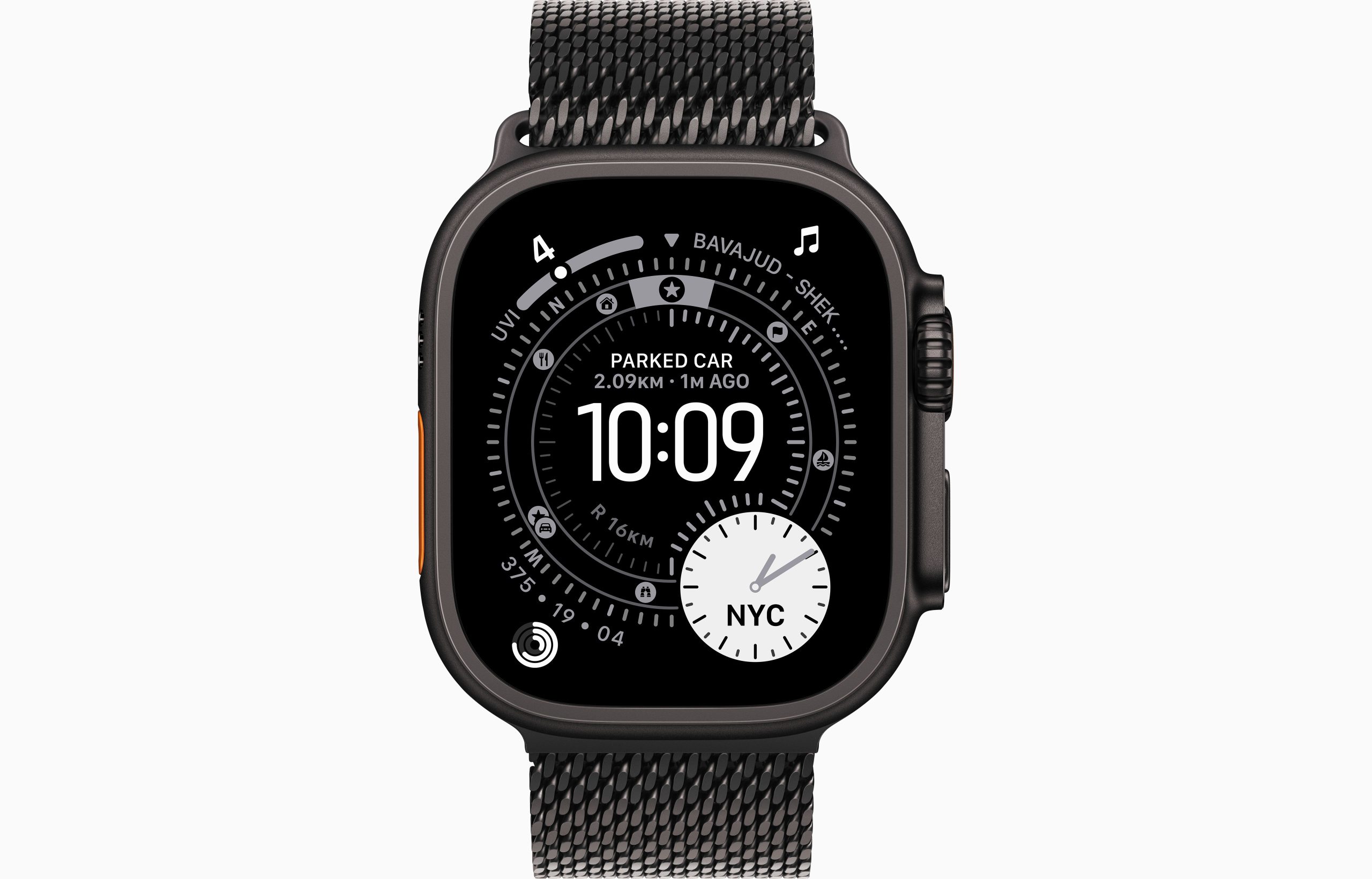 APPLE WATCH ULTRA 3 49MM GPS + CELLULAR BLACK TITANIUM CASE WITH BLACK TITANIUM MILENSE LOOP BAND SMALL MF1N4 - Image 2