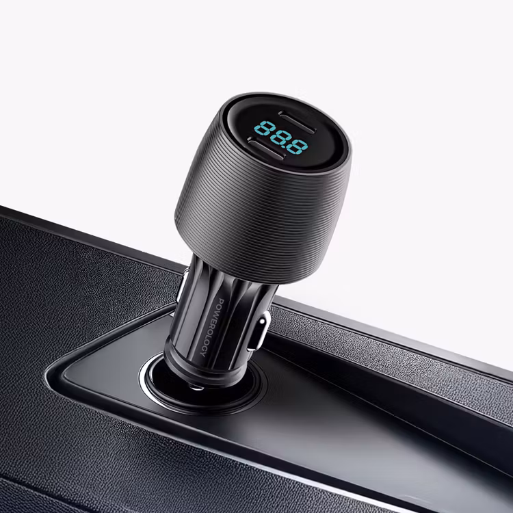 POWEROLOGY VELOX 66W DUAL PORT CAR CHARGER BLACK PCCSR021BK - Image 5