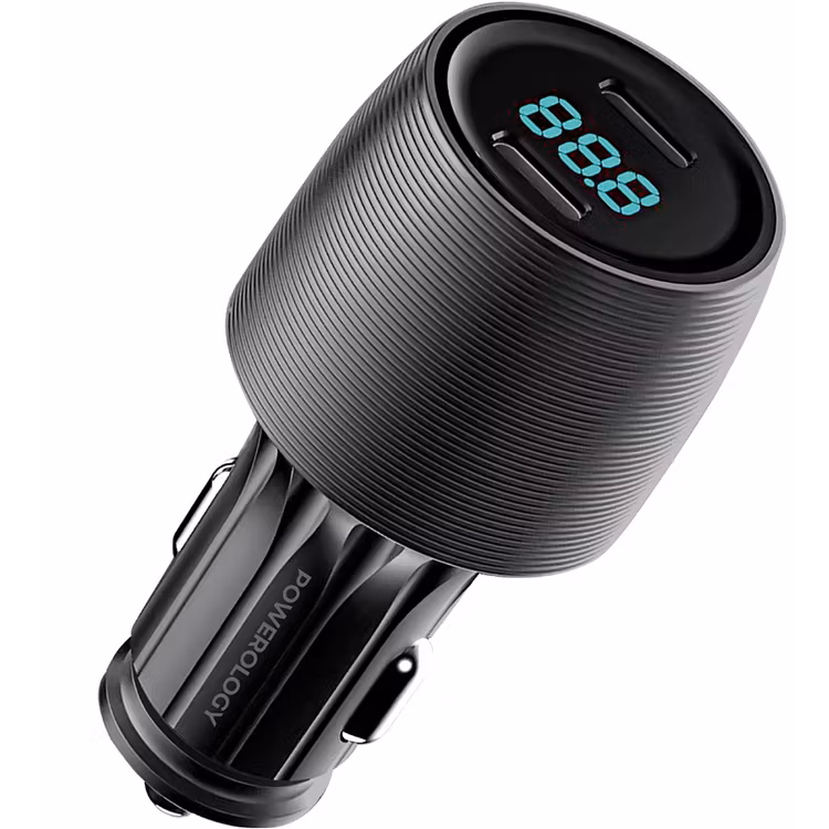 POWEROLOGY VELOX 66W DUAL PORT CAR CHARGER BLACK PCCSR021BK - Image 2