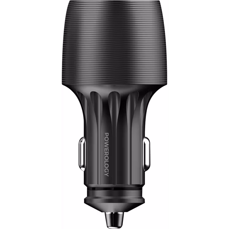 POWEROLOGY VELOX 66W DUAL PORT CAR CHARGER BLACK PCCSR021BK - Image 3