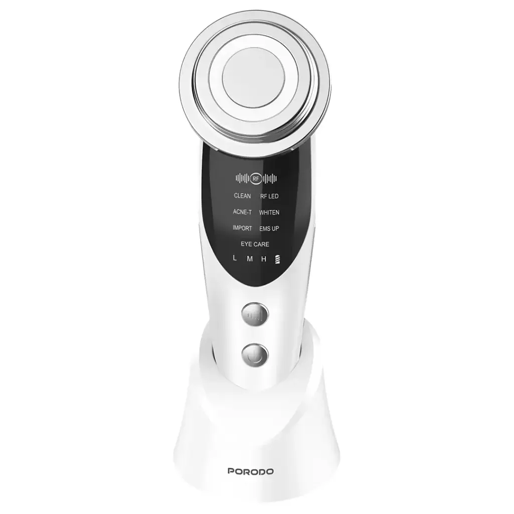 PORODO 7 IN 1 LED MICRO CURRENT FACIAL MASSAGER WHITE PDKFSTM9907WH - Image 2