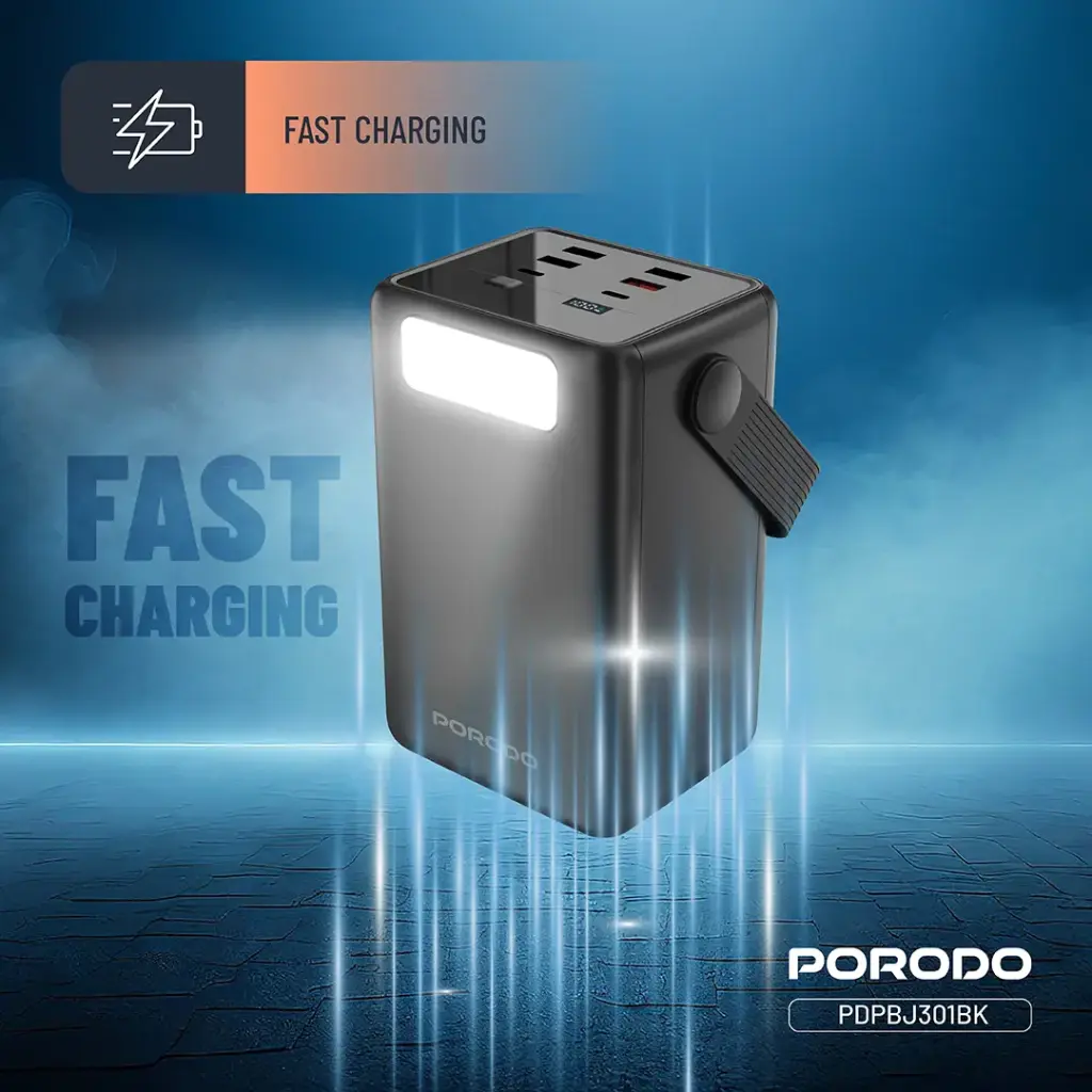 PORODO LARA 80000MAH POWER BANK PD20W BLACK PDPBJ301BK - Image 5