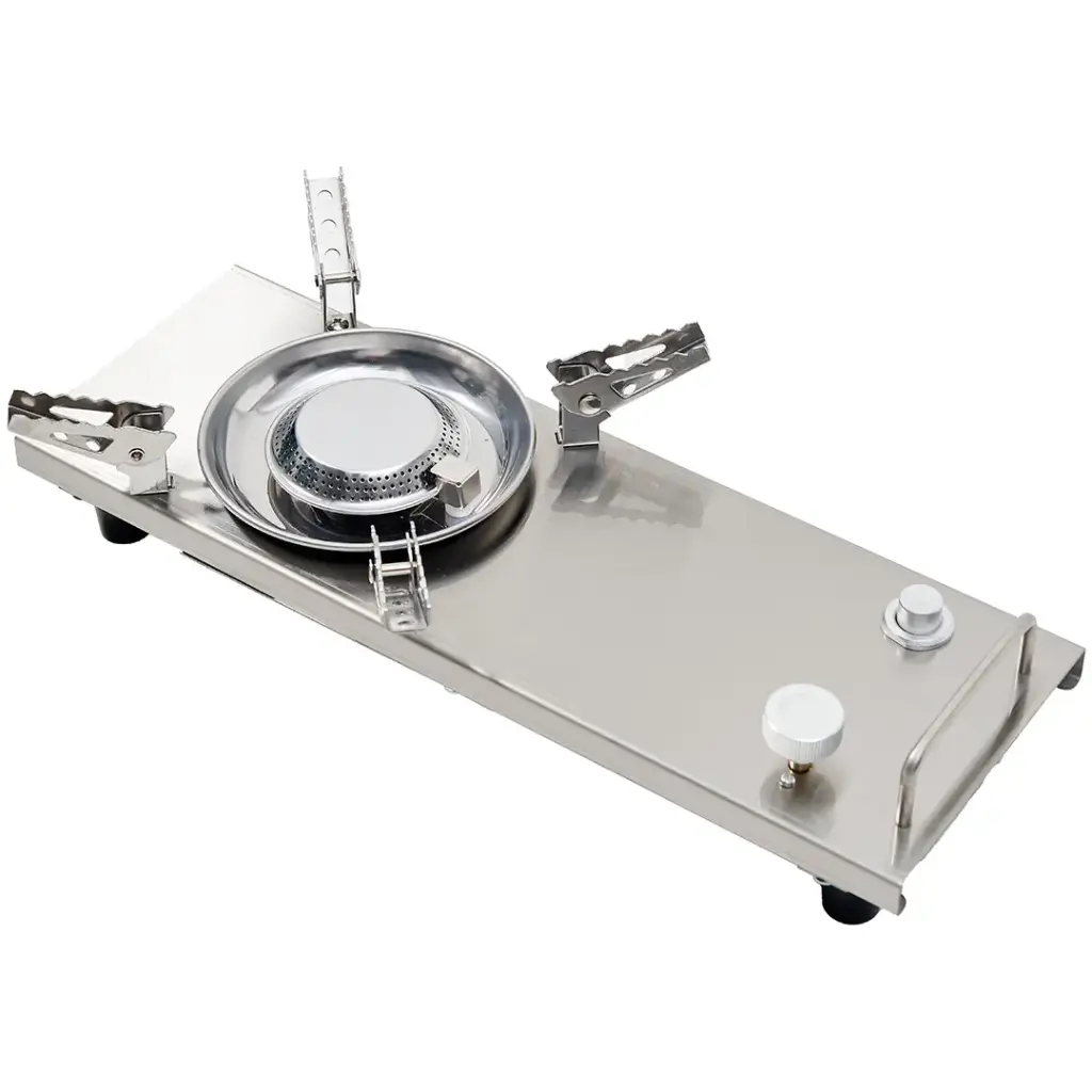 PORODO LIFESTYLE COOKING SET DUAL STOVE CAMPING TABLE 304 STAINLESS STEEL BLACK PDLFST219BK - Image 3