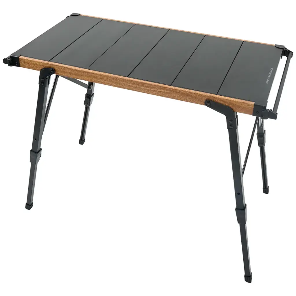 PORODO LIFESTYLE COOKING SET DUAL STOVE CAMPING TABLE 304 STAINLESS STEEL BLACK PDLFST219BK - Image 2
