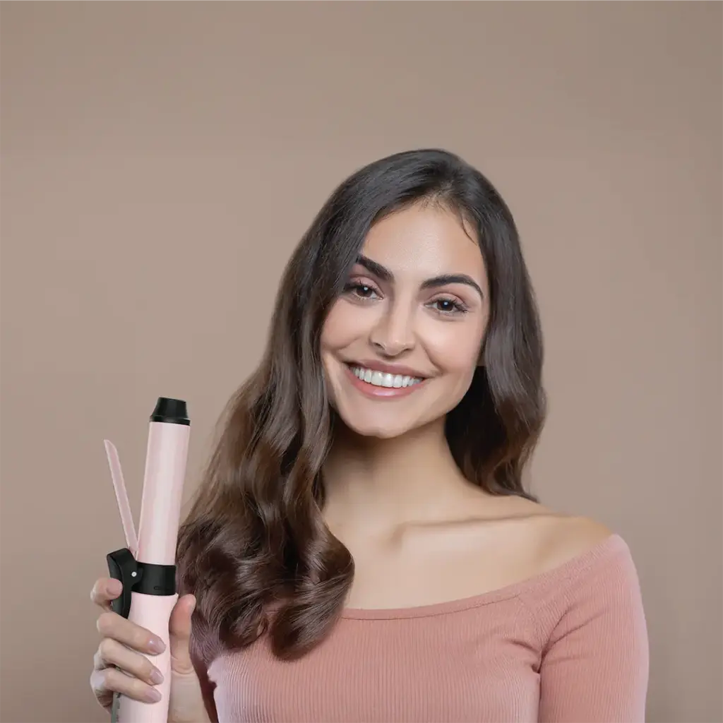 PORODO LIFESTYLE CORDLESS CURLING IRON PINK PDBL007PK3 - Image 2