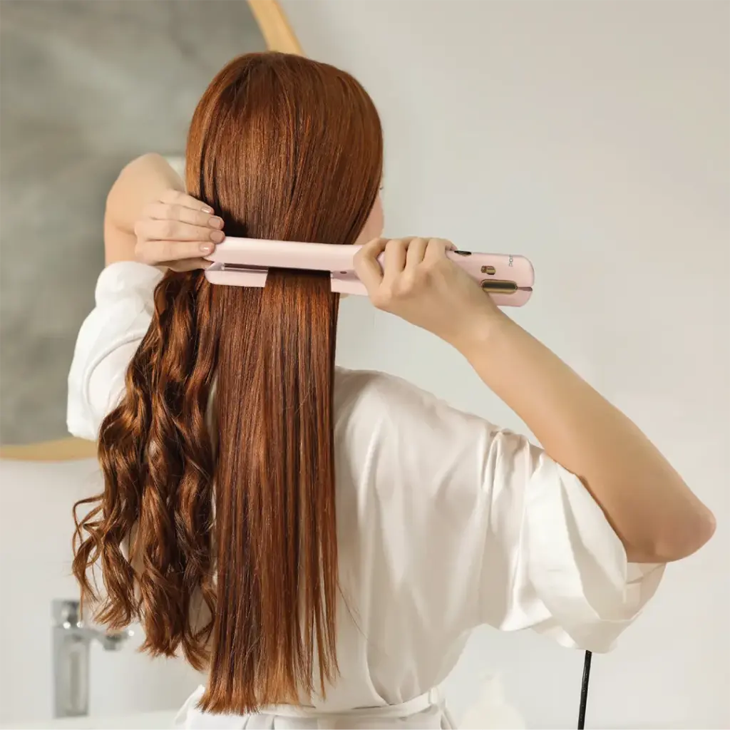 PORODO LIFESTYLE HANDHELD HAIR STRAIGHTENER PINK PDBL006PK - Image 3