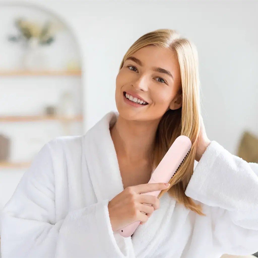 PORODO LIFESTYLE PORTABLE HAIR STRAIGHTENER PINK PDBL118PK - Image 2
