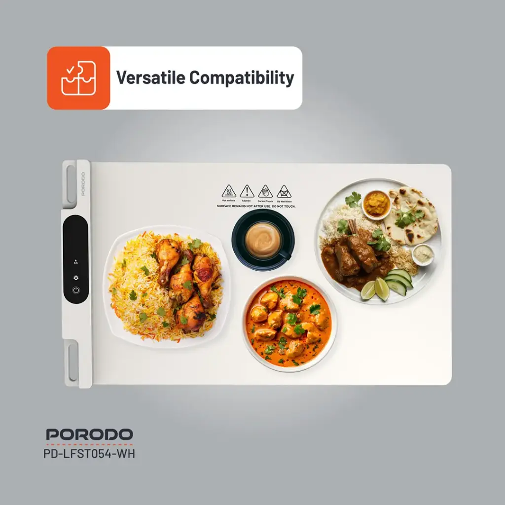 PORODO LIFESTYLE WARMING FOOD MAT QUICK ROLL SILICONE WHITE PD-LFST054WH - Image 4