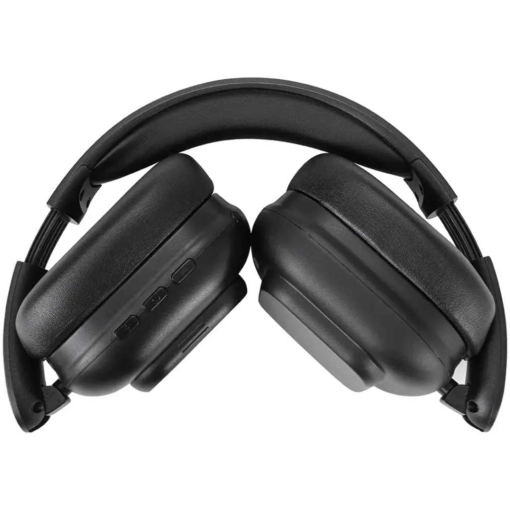 PORODO SOUNDTEC TOUCH WAVE ANC HEADPHONE WITH DETACHABLE TOUCH SCREEN BLACK PDJYBN618BK - Image 2