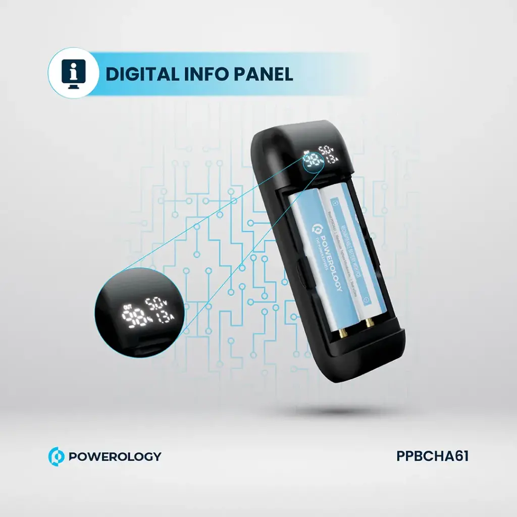 POWEROLOGY DIY CELL 10000+5000MAH POWERBANK BLACK PPBCHA61 - Image 4