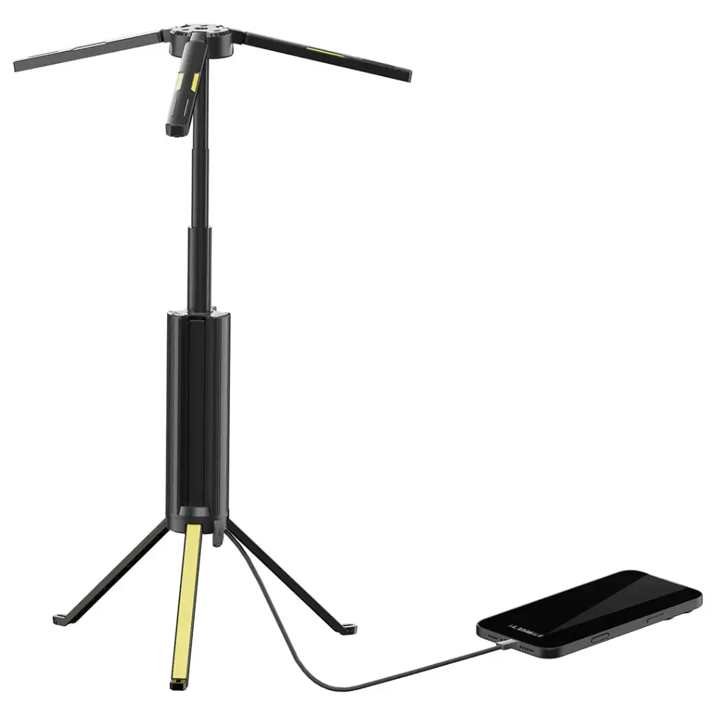 POWEROLOGY LUNTRA 15600MAH FOLDABLE CAMPING LIGHT BLACK PPBCHA116BK - Image 3