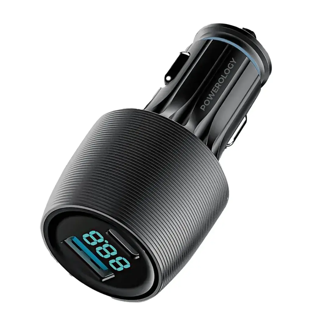 POWEROLOGY VELOX 83W DUAL PORT CAR CHARGER BLACK PCCSR020BK - Image 2