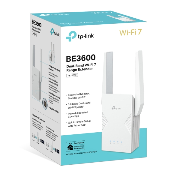 TP-LINK BE3600 DUAL BAND WIFI 7 RANGE EXTENDER RE225BE - Image 8