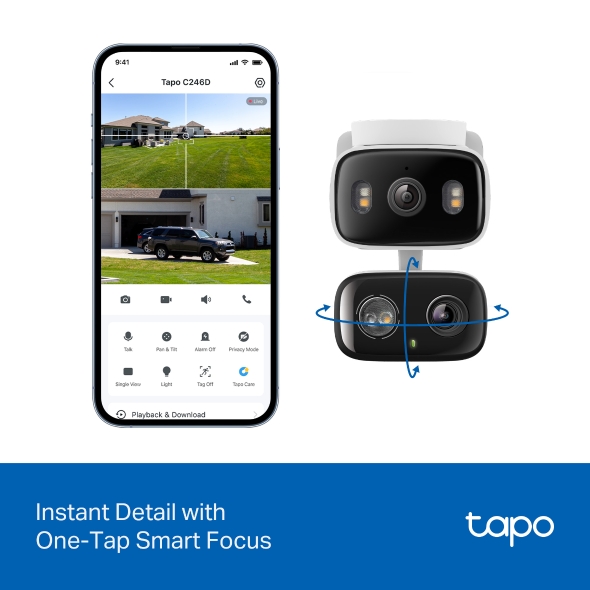 TPLINK TAPO INDOOR /OUTDOOR DUAL LENS PAN TILT SECURITY CAMERA TAPO C246D - Image 7