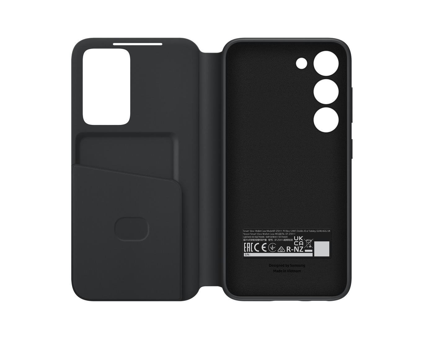 SAMSUNG GALAXY S23 SMART VIEW WALLET CASE BLACK EF-ZS911CBEGWW - Image 5