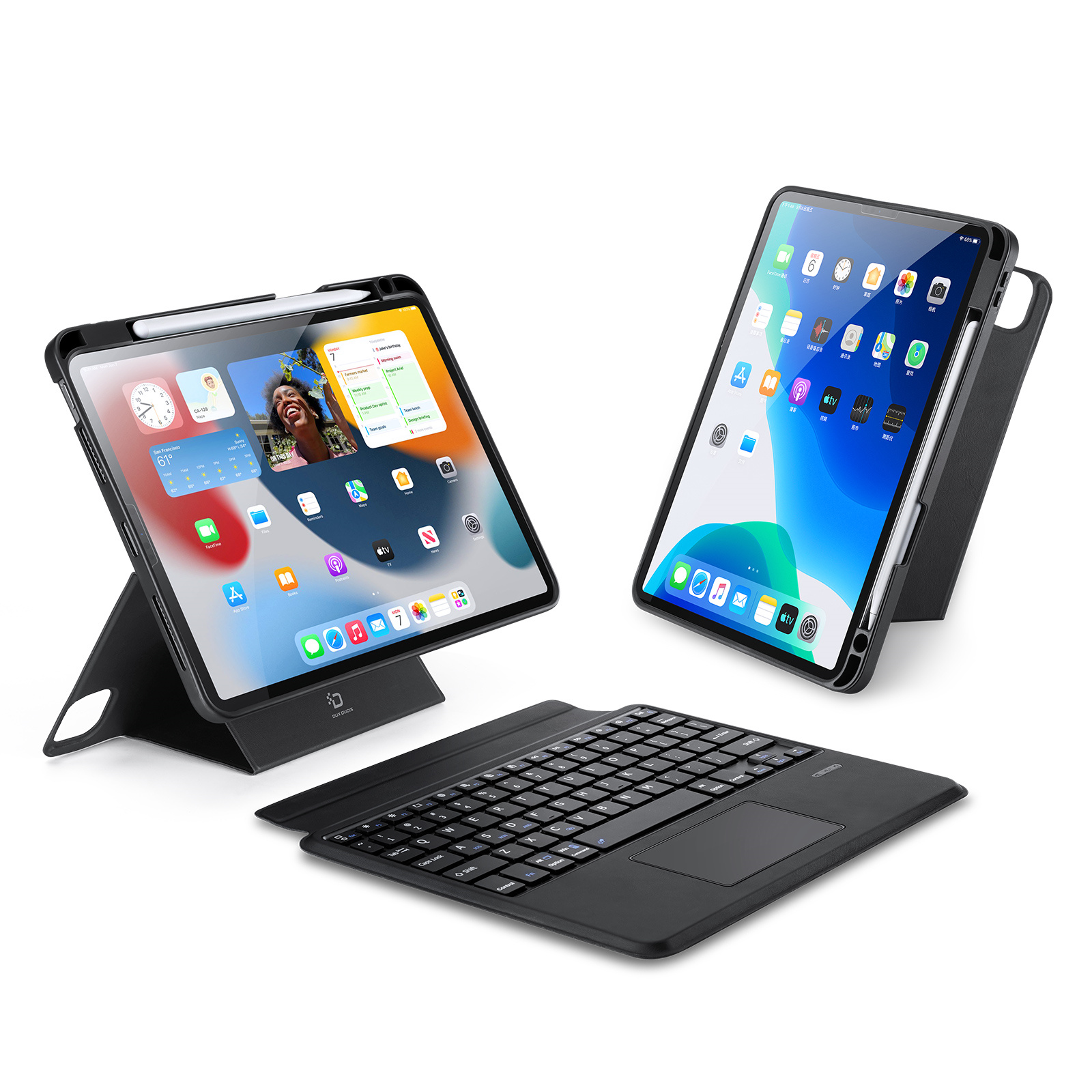 DUXDUCIS IPAD AIR 6 IPAD AIR 4/5/PRO 11 MAGNETIC FOLIO KEYBOARD BLACK ALBYBG-002 - Image 2