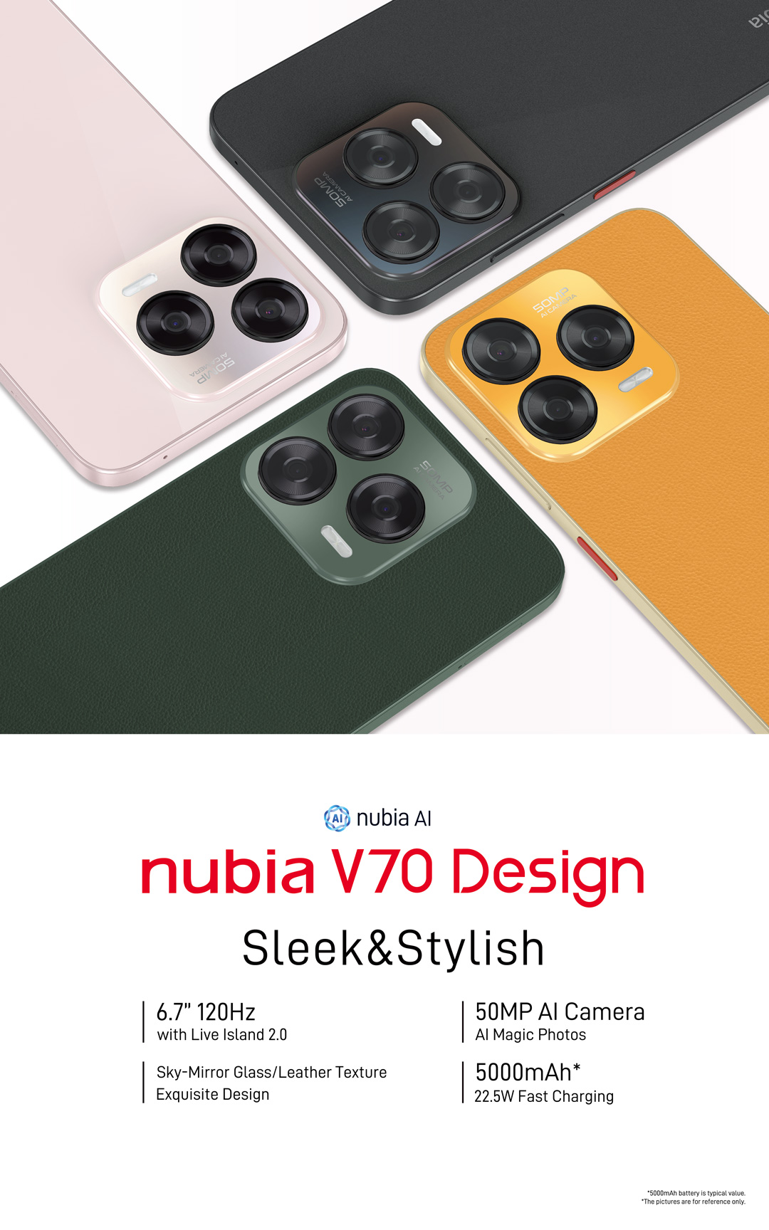 NUBIA V70 DESIGN 16GB+256GB JADE GREEN Z2458 - Image 6
