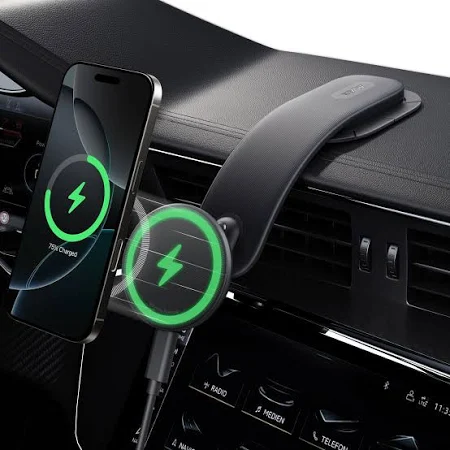 ANKER NANO WIRELESS CAR CHARGER MAGNETIC DETACHABLE PAD WITH ADAPTER & USB-C CABLE BLACK B2216H11 - Image 9