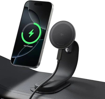 ANKER NANO WIRELESS CAR CHARGER MAGNETIC DETACHABLE PAD WITH ADAPTER & USB-C CABLE BLACK B2216H11 - Image 2