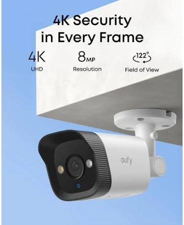 EUFY POE CAM E40 BULLET CAM 4K SECURITY WHITE T8P00321 - Image 2