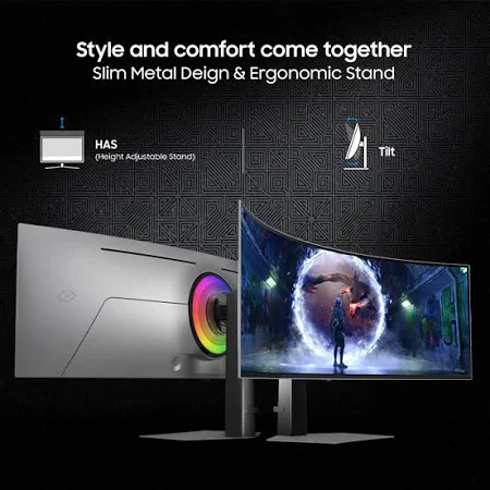 SAMSUNG G9 G952 49 INCH ODYSSEY OLED SMART DUAL QHD 240HZ 0.03MS GAMING MONITOR LS49DG952SMXUE - Image 9