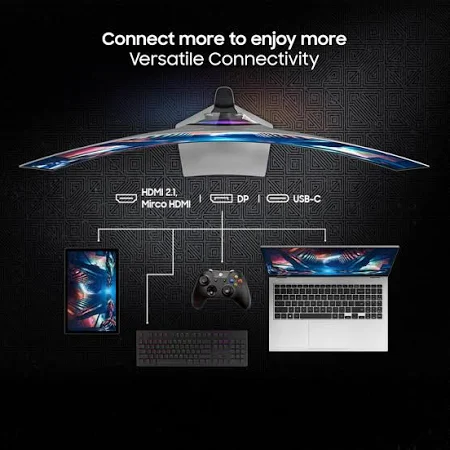 SAMSUNG G9 G952 49 INCH ODYSSEY OLED SMART DUAL QHD 240HZ 0.03MS GAMING MONITOR LS49DG952SMXUE - Image 8