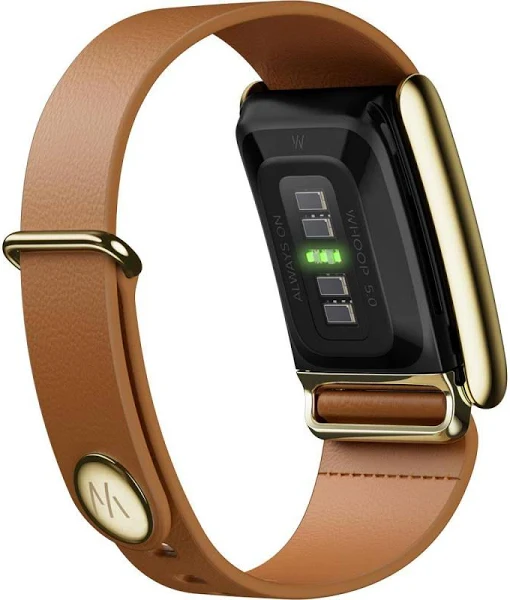 WHOOP 5.0 LEATHER WRISTBAND STRAP BROWN - Image 2