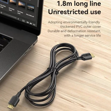 YESIDO 4K 30HZ HDMI TO HDMI CABLE 1.8M BLACK HM16 - Image 8